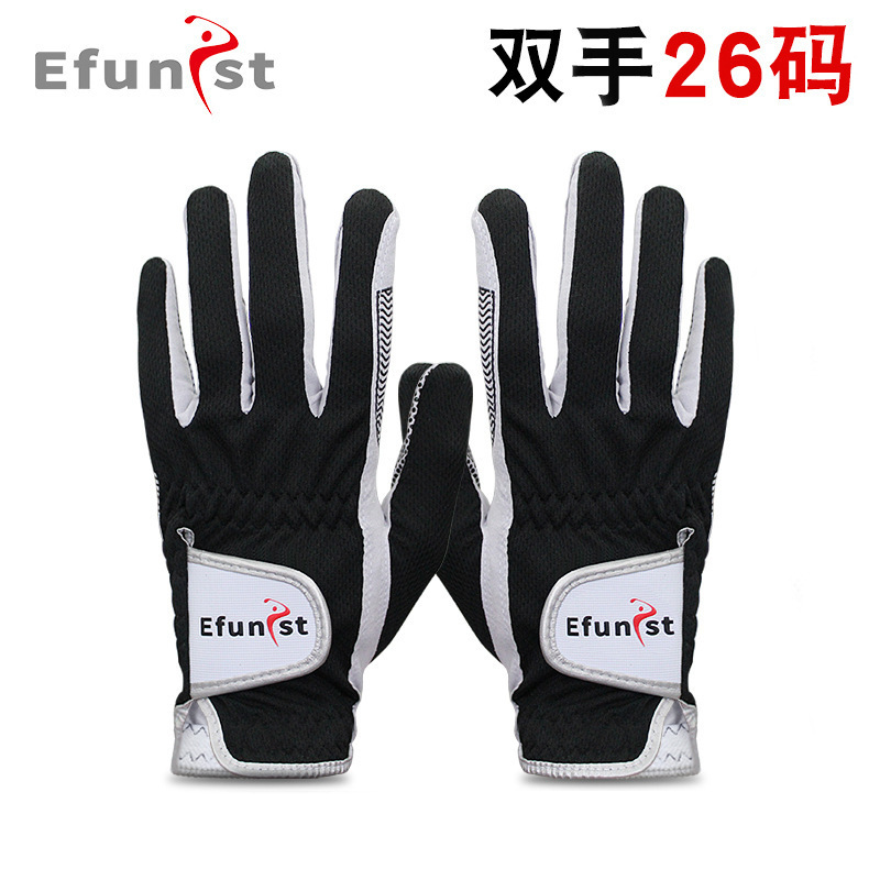 Efunist ゴルフ グローブ メンズ 伸縮性 通気性 メッシュ 耐摩耗性 滑り止め 粒子 片手 サマー スポーツ|undefined