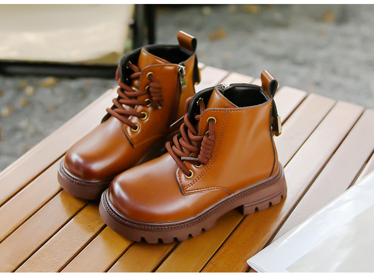 Maillard – bottes Martin en cuir pour enfants, bottes simples pour garçons et filles, mode britannique, belles, antidérapantes, automne 2023_voghion.com