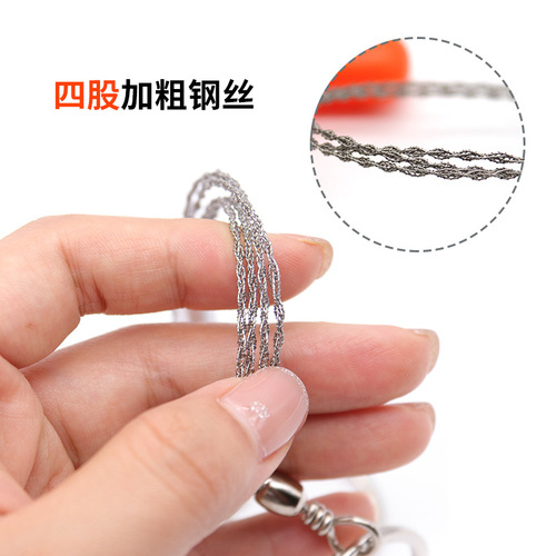 Multipurpose Mini Pocket Saw Wire Saw Stainless Steel Hand Pull Wire Saw Rope Outdoor Camping Survival Equipment Saw