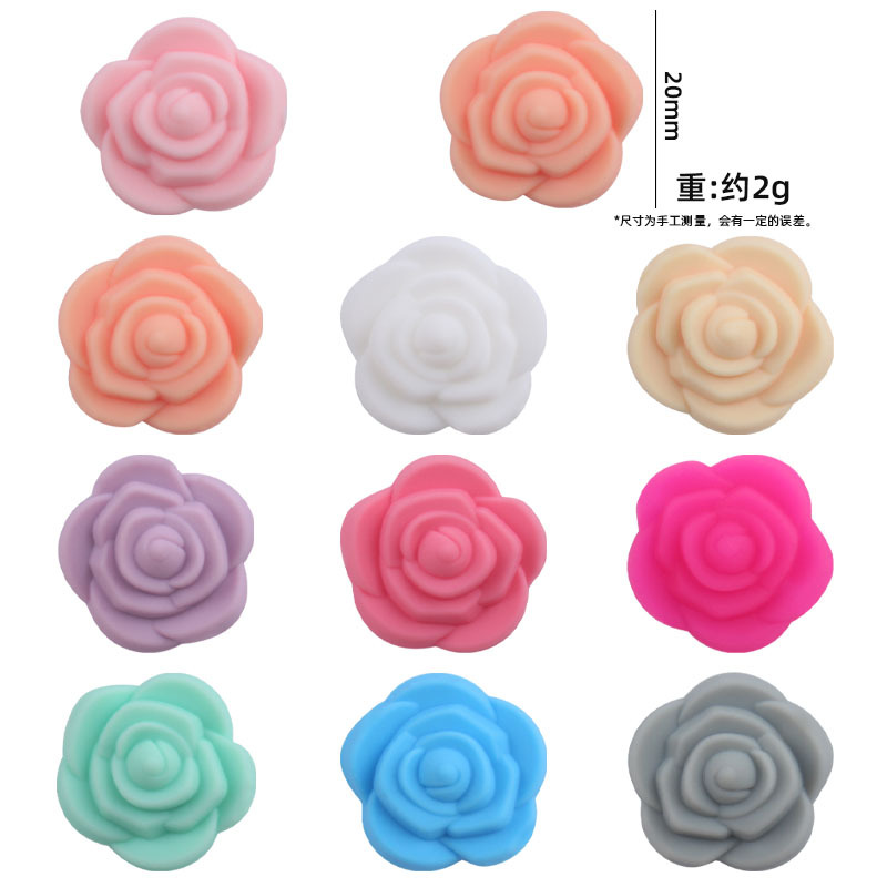 Bebé suministros de dibujos animados de doble cara Rosa mordedor creativo DIY silicona mordedura molar pezón cadena pequeños accesorios