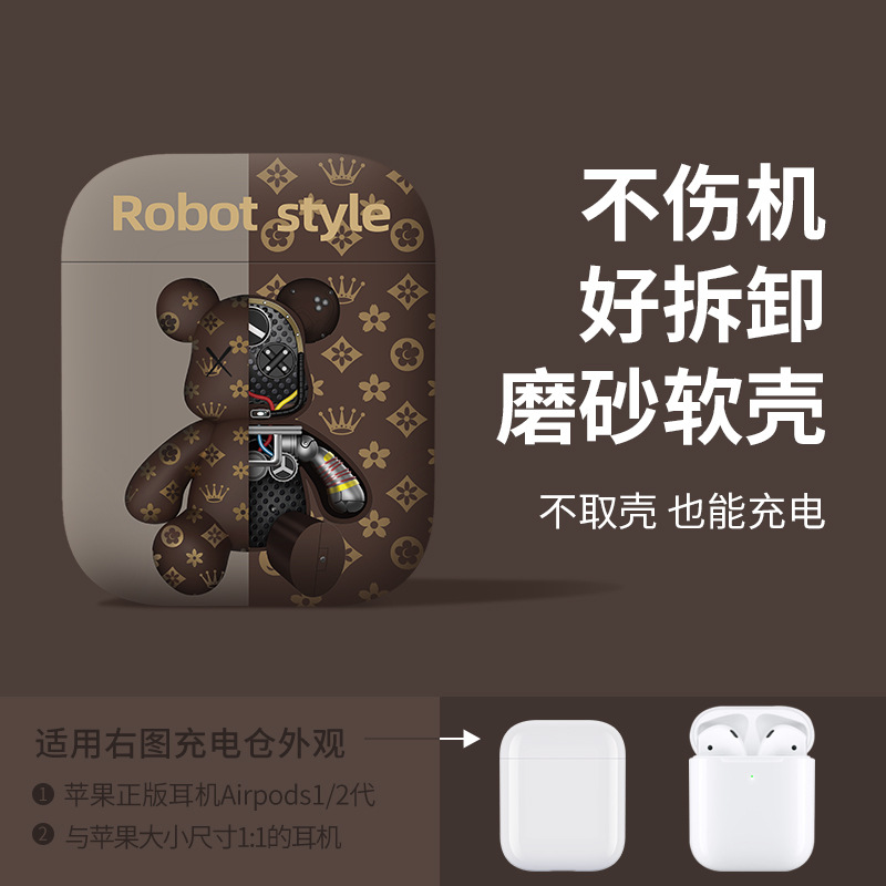 Airpodspro funda protectora para airpods2/3 generación Apple auricular Bluetooth inalámbrico cubierta suave marca de moda pareja