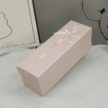 黑色礼物盒感礼盒空盒香槟杯奖牌水杯包装盒长方形长条可