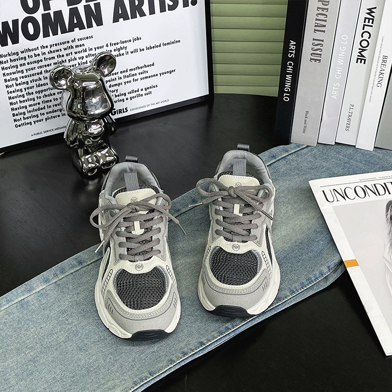 Пятно на весне 2025 новая обувь папы с толстой подошвой дизайн повседневная обувь женская актриса Zhengli F2418