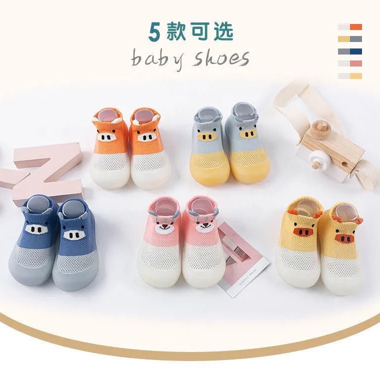 Anti-Kick and Anti-Fall Baby Toddler Shoes Breathable Mesh Socks Shoes Summer Indoor and Outdoor Baby Soft Bottom Kidsren's Floor Shoes
