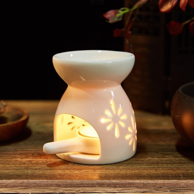 pequeño horno de aroma cerámico lámpara de aroma interior vela retro horno de aroma doméstico dormitorio fábrica de lámparas de aceite esencial anti-seco