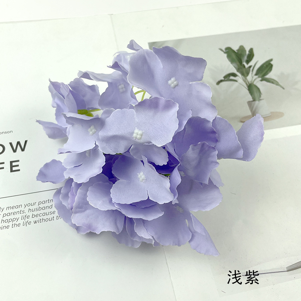 27 piezas de flores de hortenida de bodas, guía de diseño floral, sala de bodas, flores de fondo, flores falsas, flores de decoración de seda
