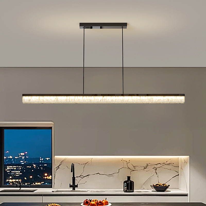 Lámpara del comedor lujosa alta sensacional minimalista comedor bar de mesa de comedor una lámpara de banda larga lámpara de sala de estar