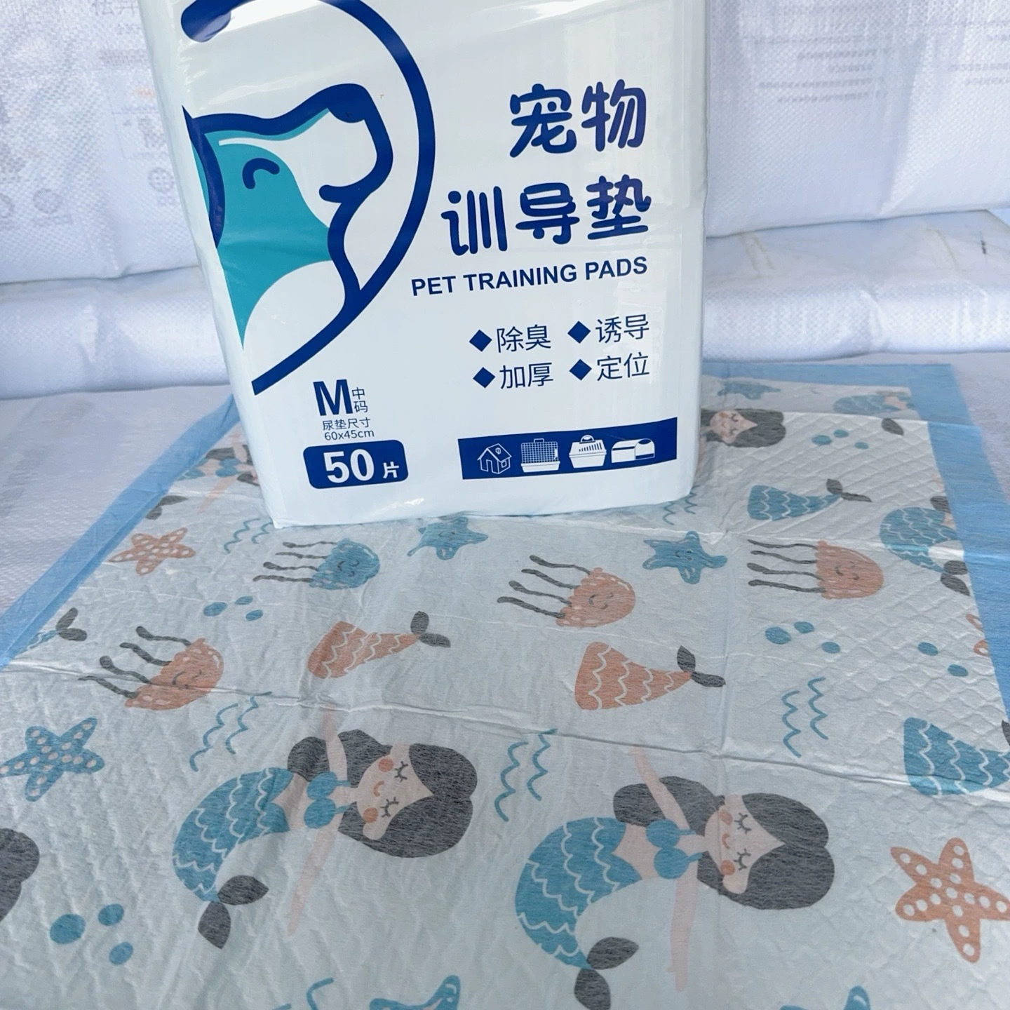 Подгузники с принтом для домашних животных, подушечки для дрессировки домашних животных, утолщенные впитывающие подушечки для туалета для собак, подгузники