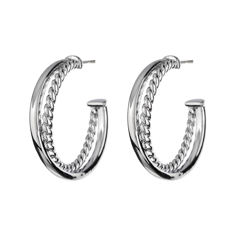 New Fashion Women Simple All Match Twist Cross Ear Ring Suitable for Girls Wedding Party New Bride Jewelry Earrings