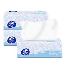 维·达细韧抽纸面巾纸擦手纸卫生纸巾柔软3层100抽*3包