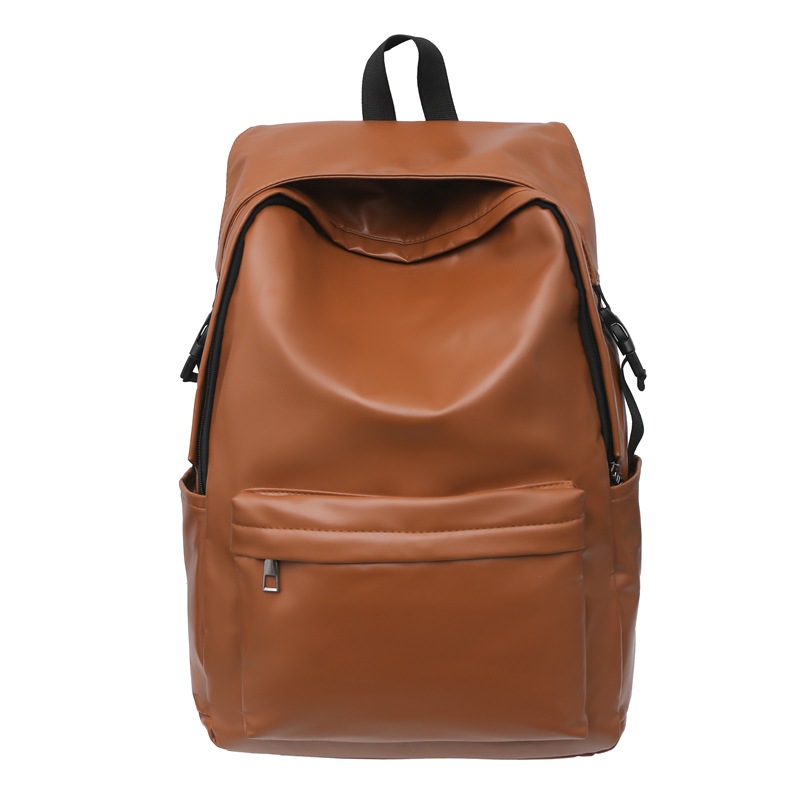 Trendy New Backpack Forest Style Vintage Feel PU Soft Leather Work Large Capacity Couple Casual Student School Bag_voghion.com