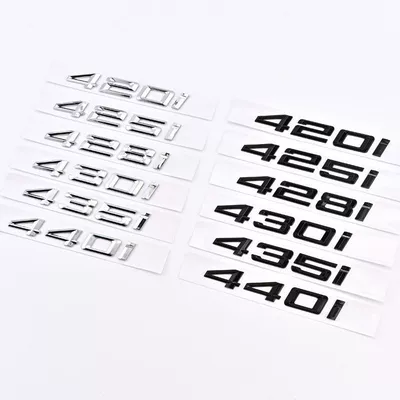 Old model BMW 420i car stickers, 425i lettering, 428i rear emblem, 435i displacement badge, 440i car emblem, modification