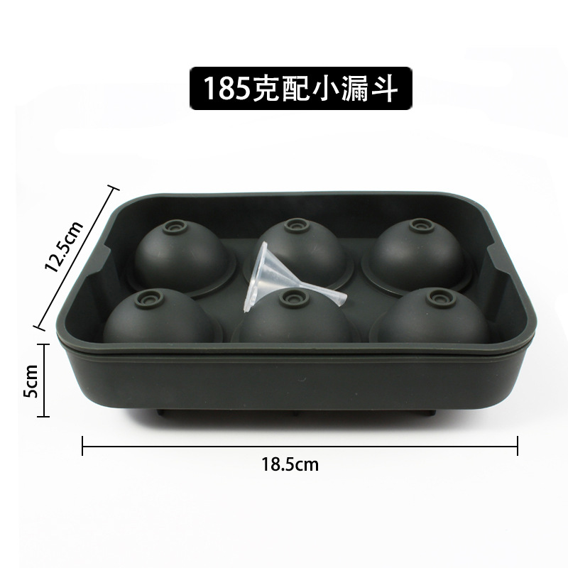 Venta caliente de Amazon 6 moldes de cubitos de hielo de silicona grandes, fáciles de desmoldar, películas de hockey sobre hielo congeladas rápidamente, moldes de fabricación de hielo