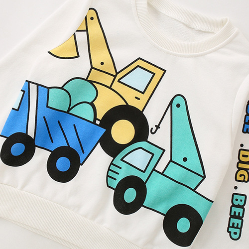 malwee boys sweatshirt autumn new handsome printed European and American long-sleeved children's bottoming shirt