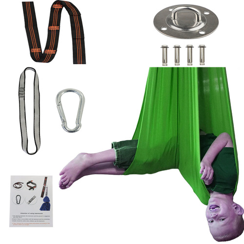 Amazon Children's Elastic Hammock Indoor and Outdoor Swing Children's Sensory Swing Adult 1.5m Yoga Hammock