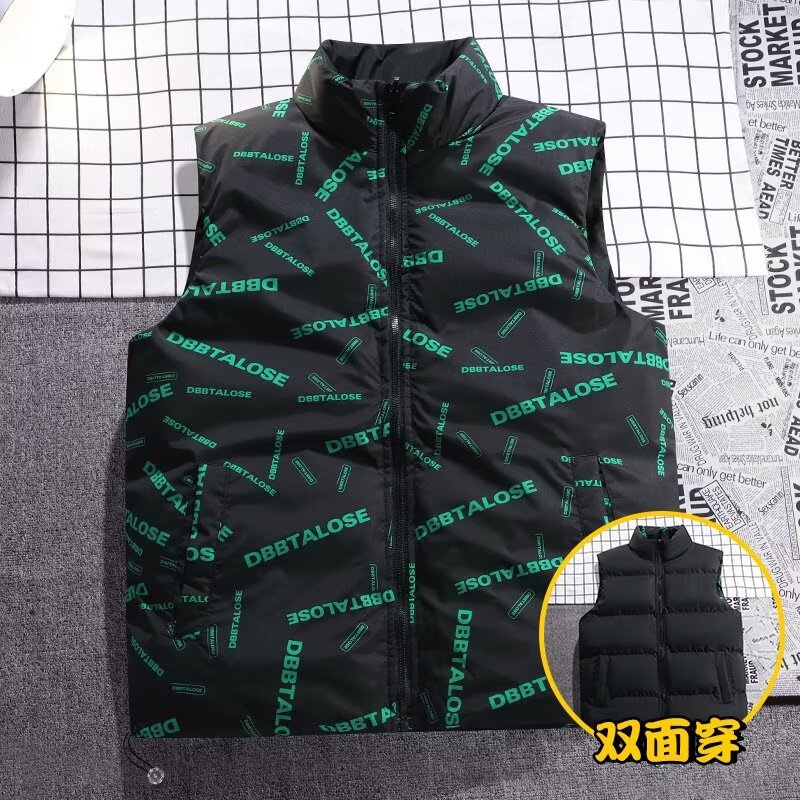Reversible jacket for men, spring and autumn, Hong Kong style trendy sports stand collar youthful and cool top