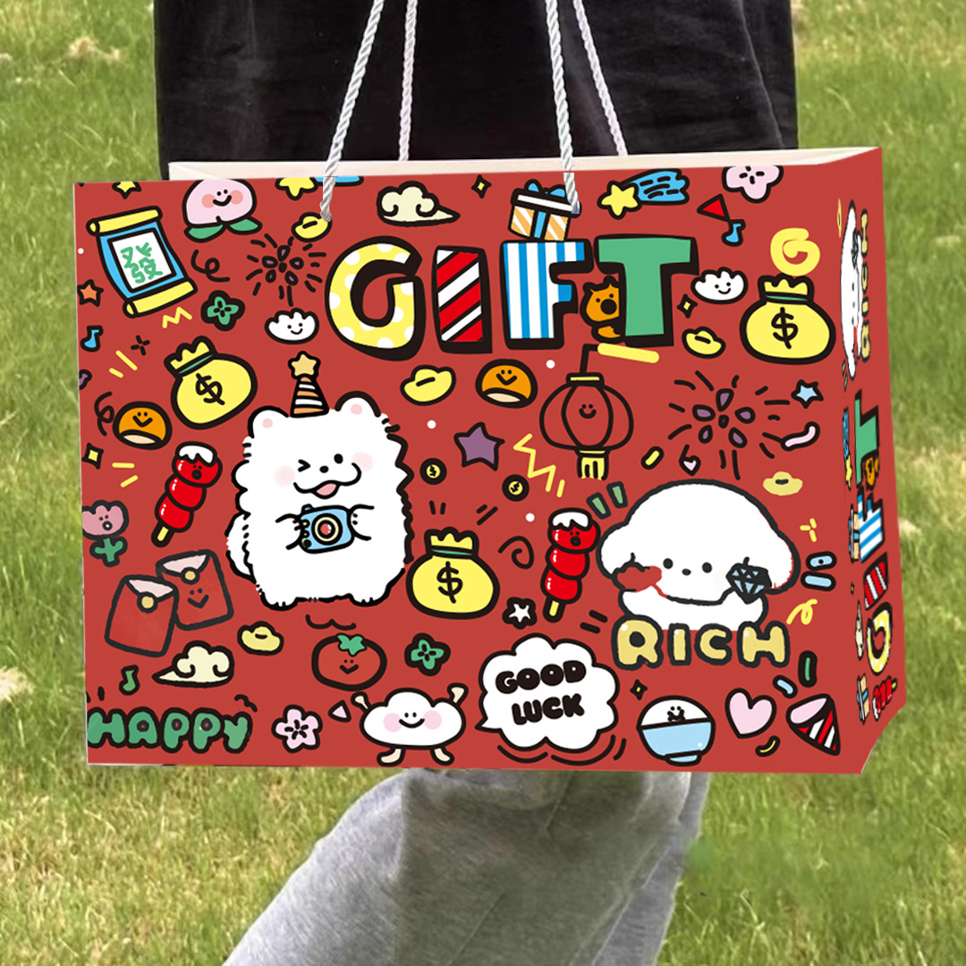 小红书礼品袋子手提高级感手提袋ins风伴手礼袋高级感礼物袋厂家.