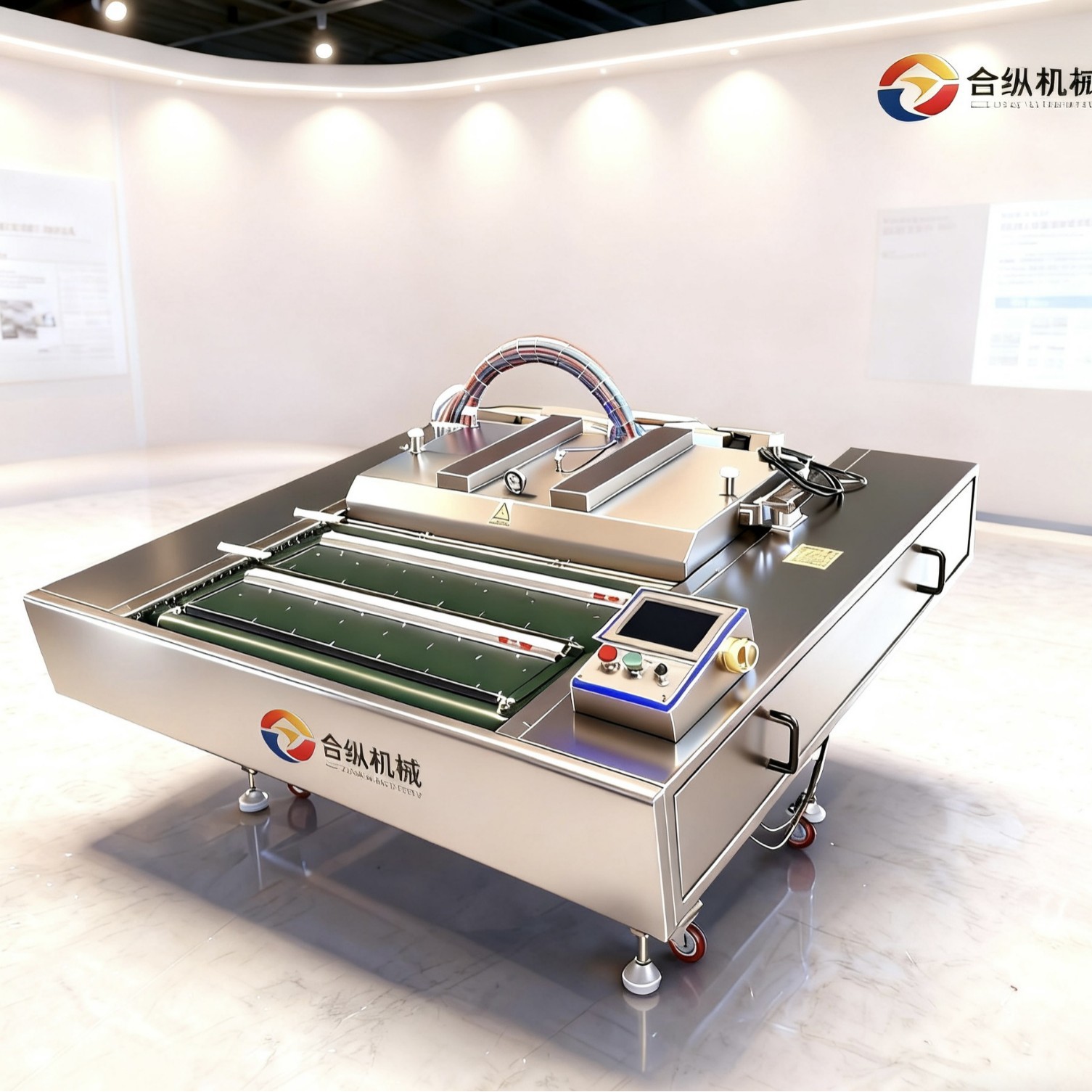 烧鸡连续滚动式真空包装机 玉米真空包装机 海鲜熟食真空封口机