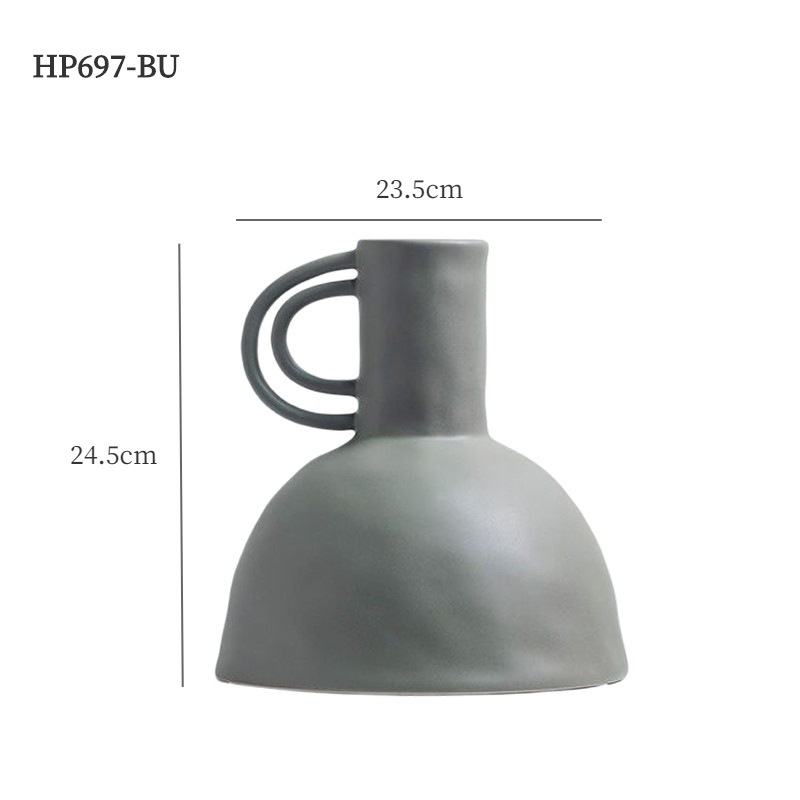 Wabilifeng decoración de jarrón de cerámica minimalista moderno arreglo floral ins flores secas sala de estar decoración suave del hogar creativo