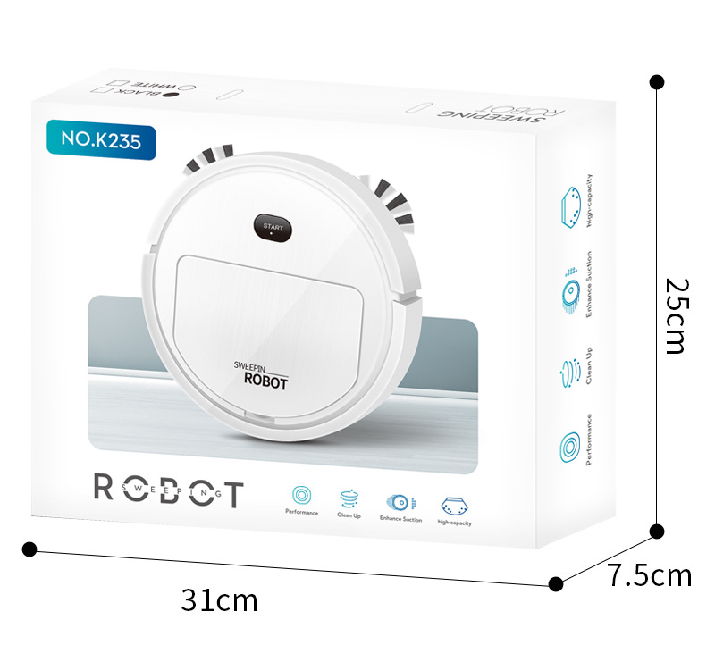 Tamamen Otomatik Ev Tipi Mini 3 in 1 Süpürme Makinesi Akıllı Emme Süpürme Silerek Temizleme Tek Başına Süpürme Robotu Sınır Ötesi Hediye Toptan Satış