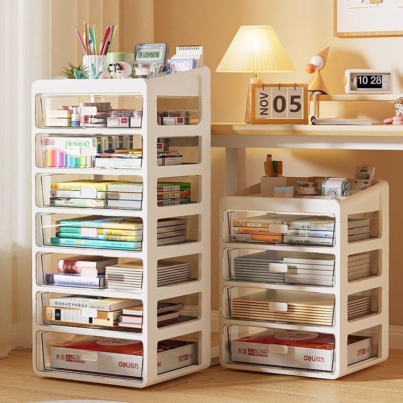 New Drawer Type Storage Cabinet Dustproof Desktop Storage Box Sundries Food Storage Box under Table Cosmetic Storage Rack