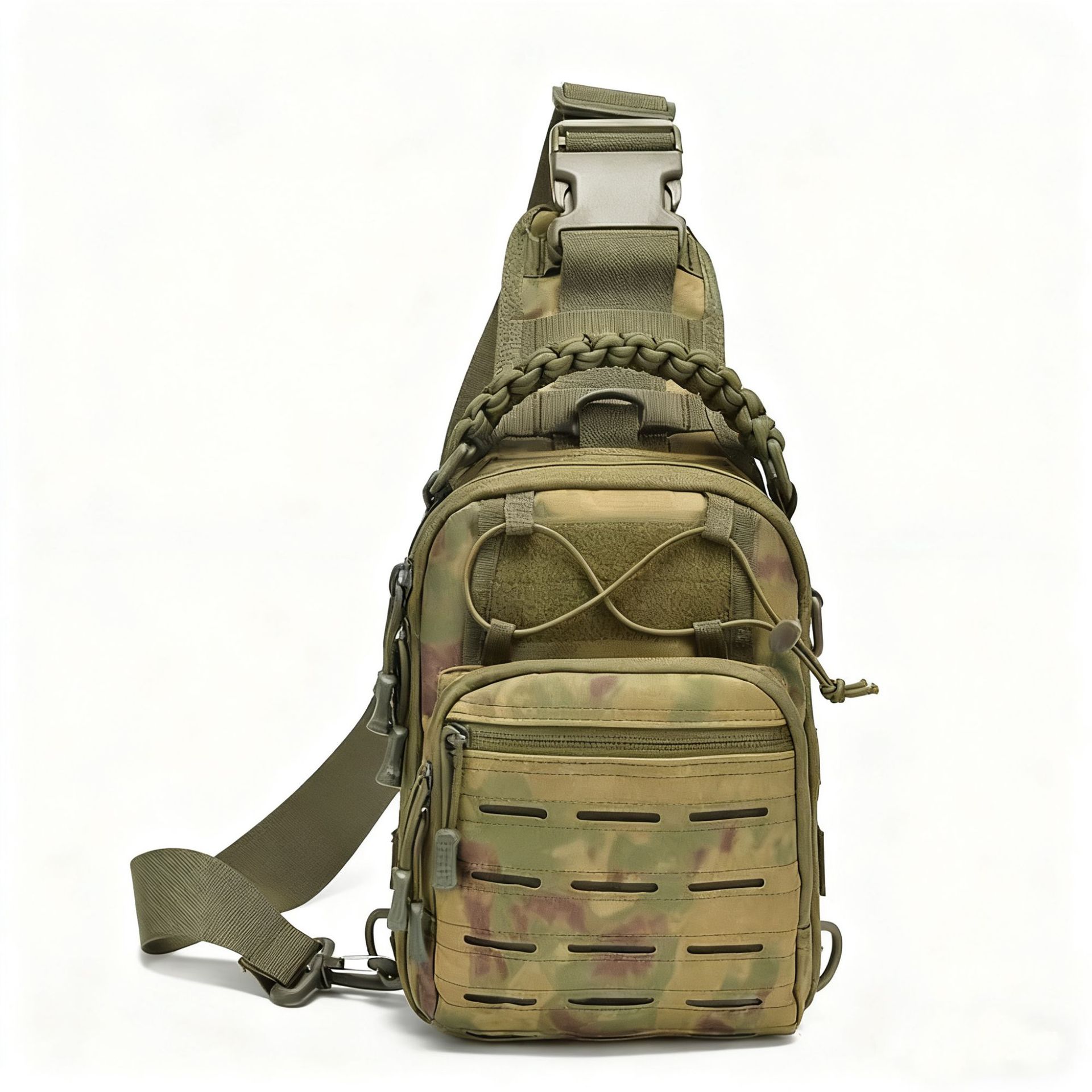Bolso bandolera táctico de camuflaje para hombre, estilo militar, para deportes, ciclismo, portátil, para exteriores