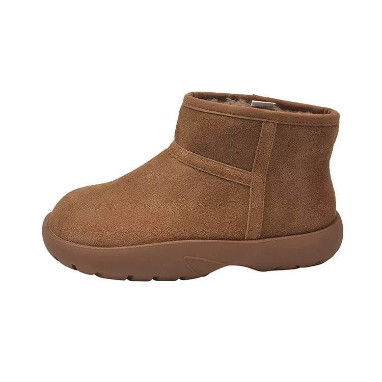 Non-slip warm footwear platform, low boots