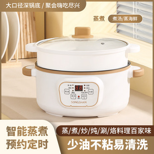 Student Dormitory Electric Cooking Pot Multi-Functional All-In-One Household Electric Hot Pot Takeaway Hot Pot Electric Wok Steamer Non-Stick Electric Pot