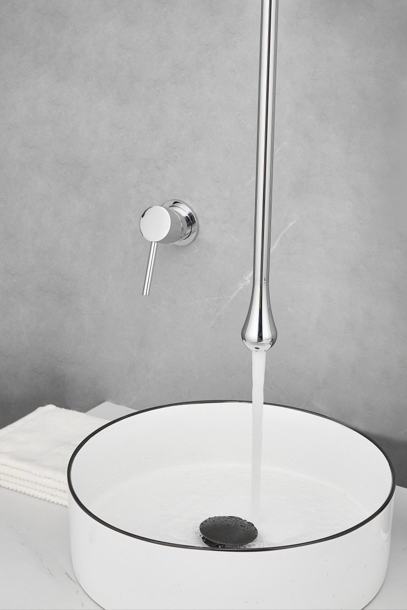 The length of the hanger can be changed to a wall-mounted concealed ceiling water drop faucet creative art hanger with a single-hole countertop control for cooling and heating undefined