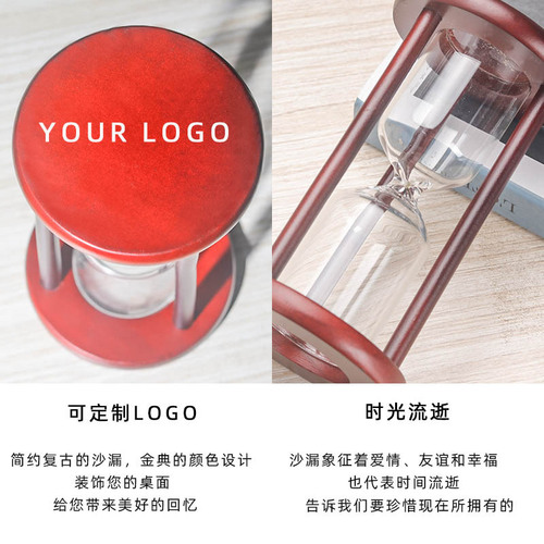 Bulk DIY Handmade Self-Assembled Hourglass Container Birthday Gift Creative Decorations Ornament Wooden Empty Flowing Sand Timer