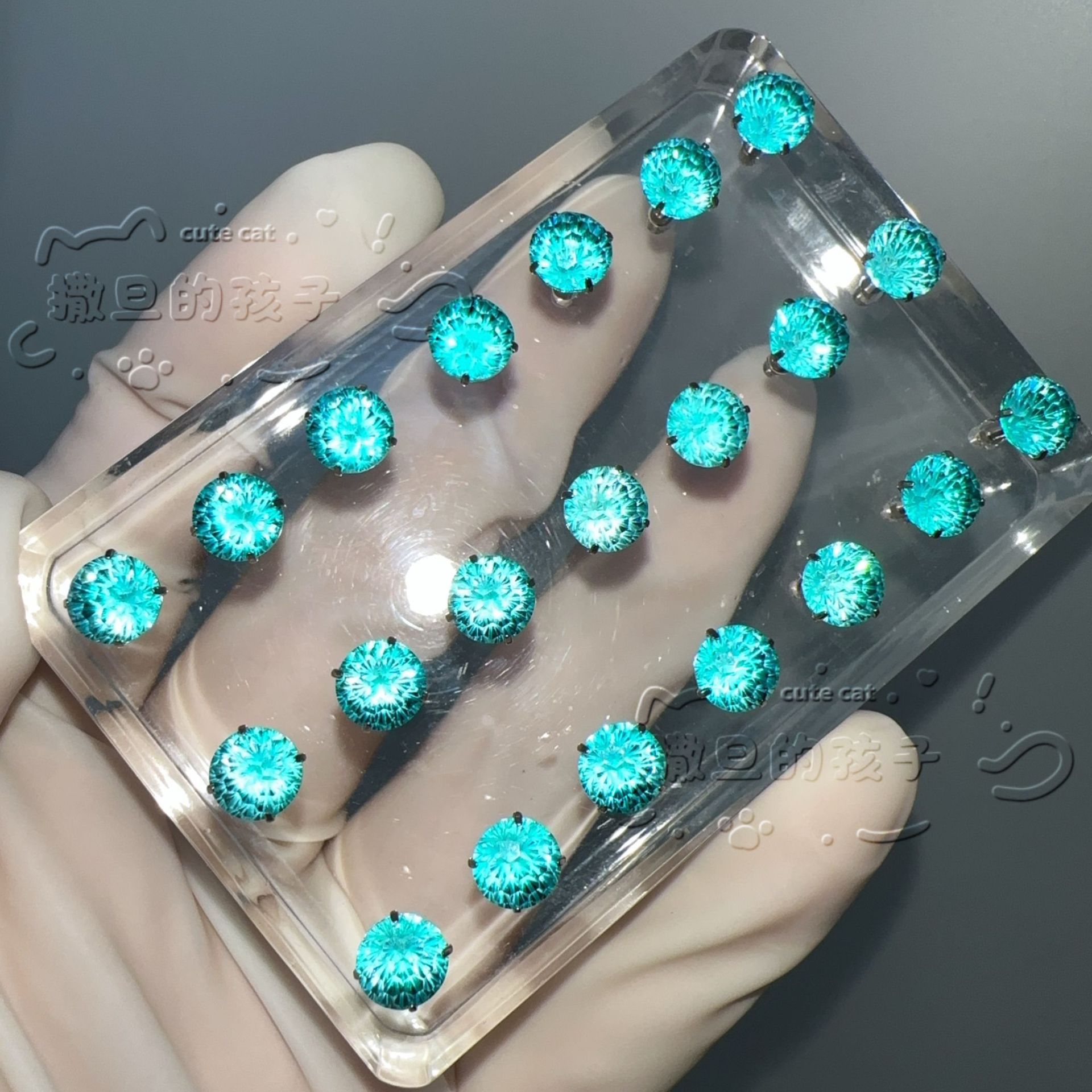 Satan's Child Hatsune Miku F136 Titanium Alloy Tongue Nail Fireworks Cut Rare Color Tongue Barbell detail image 7
