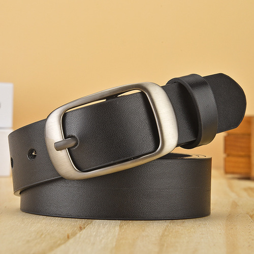 New Style Fashion Women's Belt Casual Matchable Korean Version Fake Leather Pin Buckle Belt for Students Decorative Jeans Belt
