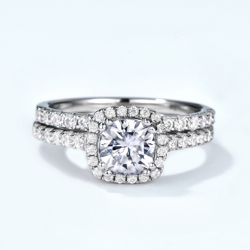 Rings Classification Moissanite 925 Sterling Silver Rings GRA Certificate Geometric Rings