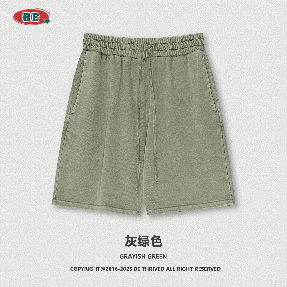 Pantalones cortos casuales de estilo americano lavados de algodón de cinco puntos, transpirables para uso diario image 7