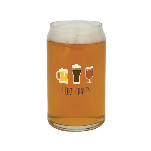 Transparent 480ml Cola Can Straw Cup Creative Beer Cup Glass Cup Printed Logo Aluminum Can Cup