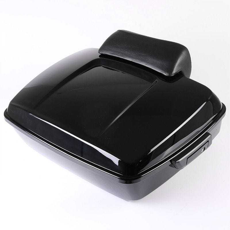 Motorcycle Tail Box Suitable for Harley Avenue Glide Dual Light Glide Road King Glide St Rear Tail Box Bright Black