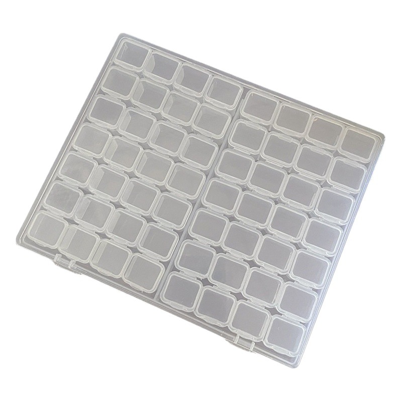 Joyero transparente a prueba de polvo pendientes collar multi-rejilla caja de almacenamiento anillo de joyería exquisita joyería caja sellada al por mayor