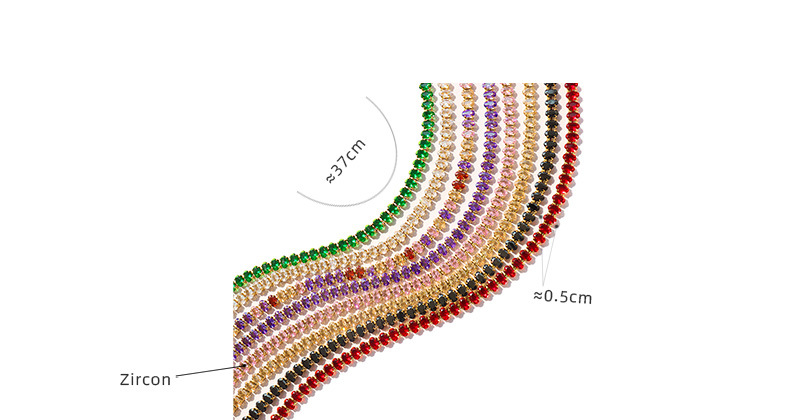 Ethnic Style Geometric Titanium Steel Zircon Bracelets Necklace