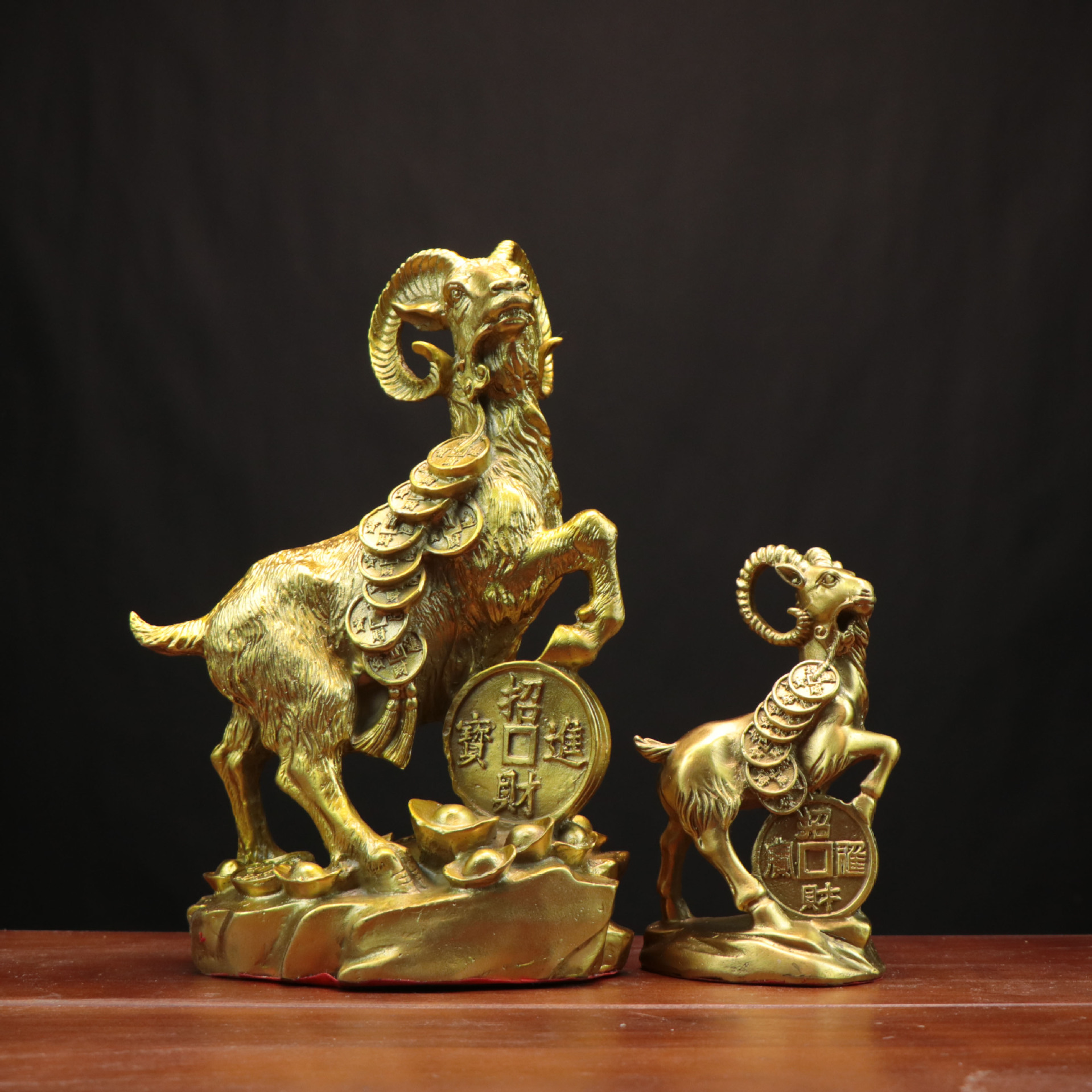 铜金钱羊摆件 十二生肖羊工艺品摆件开业礼品家居 金钱羊摆件铜羊