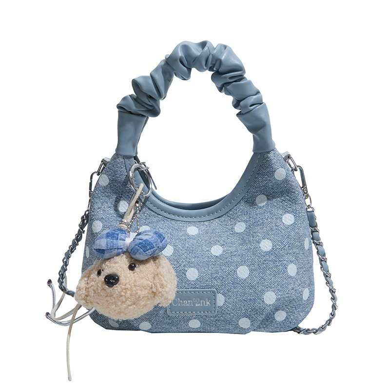 Nicho de diseño coreano bolso de brazo 2026 nuevo simple bolso de mochila diario bolso de media luna de viaje bolso de mano punto ondulado image 7