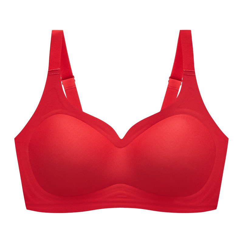 2024 nuevo producto de alta calidad sin marca ropa interior delgada gran pecho pequeño ajuste anti-caída sin anillo de acero sujetador