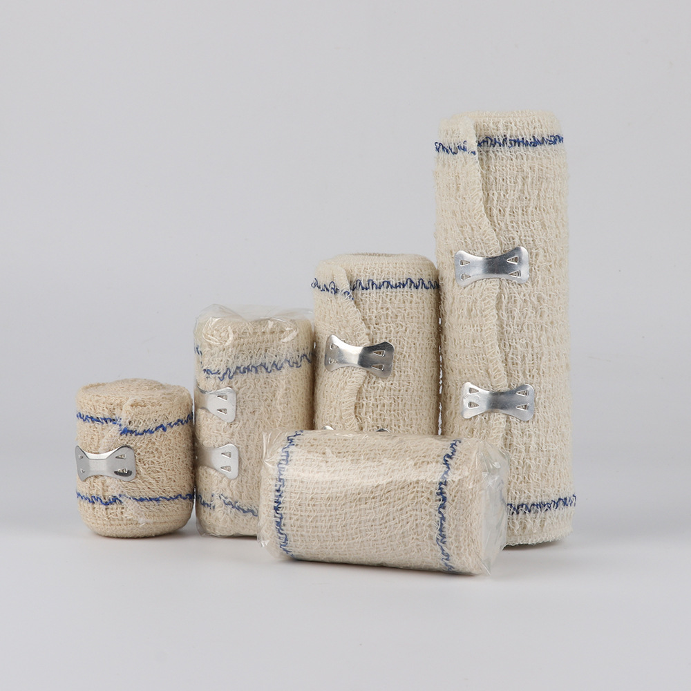 Direct sale from manufacturer: blue-line elastic bandage sports protective gear, spandex blue-line crinkled elastic bandage for cross-border trade