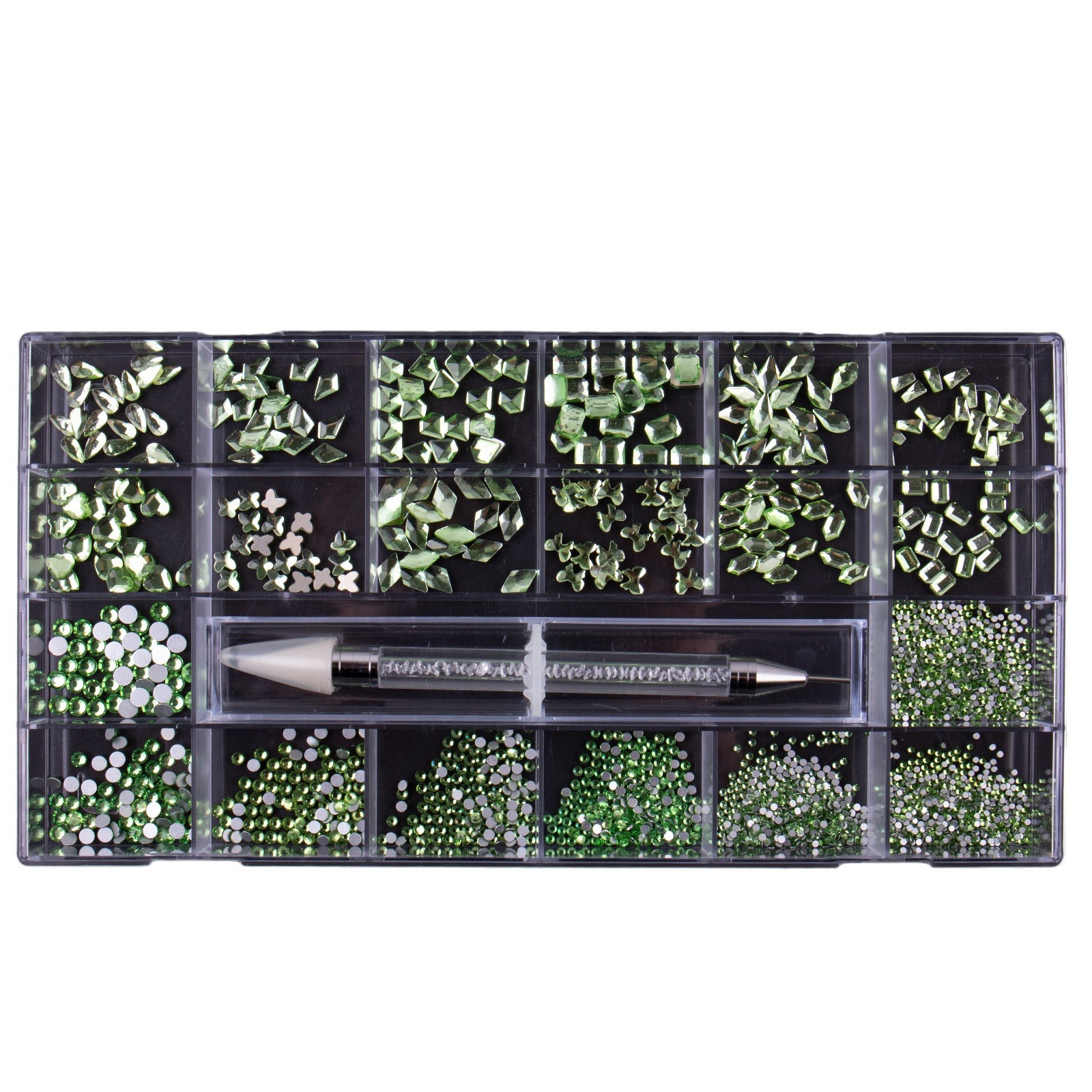 Transfronterizo nuevo clavo 21 rejilla rhinestone clavo taladro plano especial en forma de diamante clavo rhinestone uñas traje de la joyería al por mayor