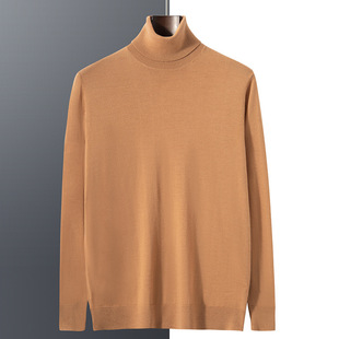 2025 Early Spring Cashmere Sweater Men's 100% Worsted Pure Cashmere Thin Long Sleeve Pullover Knitted Base Shirt Sweater