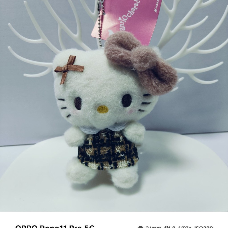 4寸小猫毛绒玩具格子裙挂件适合男女老少背包书包挂件生日礼物|undefined