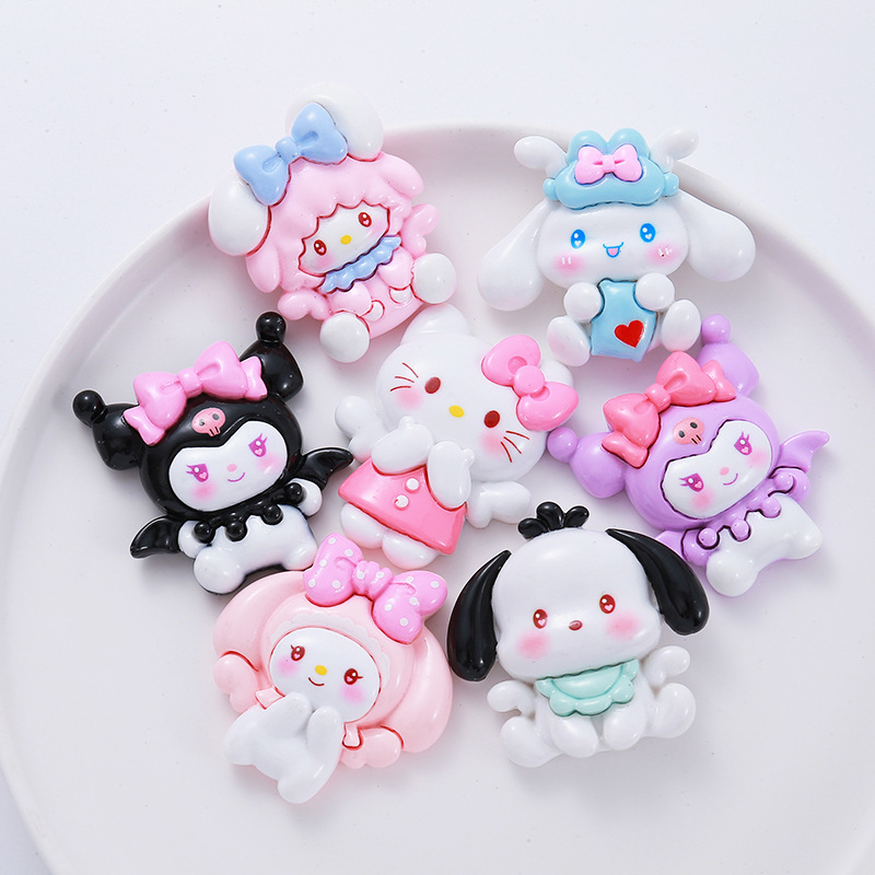 Large Cartoon Animal Cream Gel DIY Phone Case Hairpin Water Cup Storage Box Decorative Patch Resin Accessories