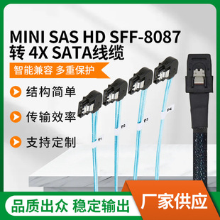 Mini SAS HD SFF-8087 �D 4X �� SATA ����������Ȳ��B�Ӿ���