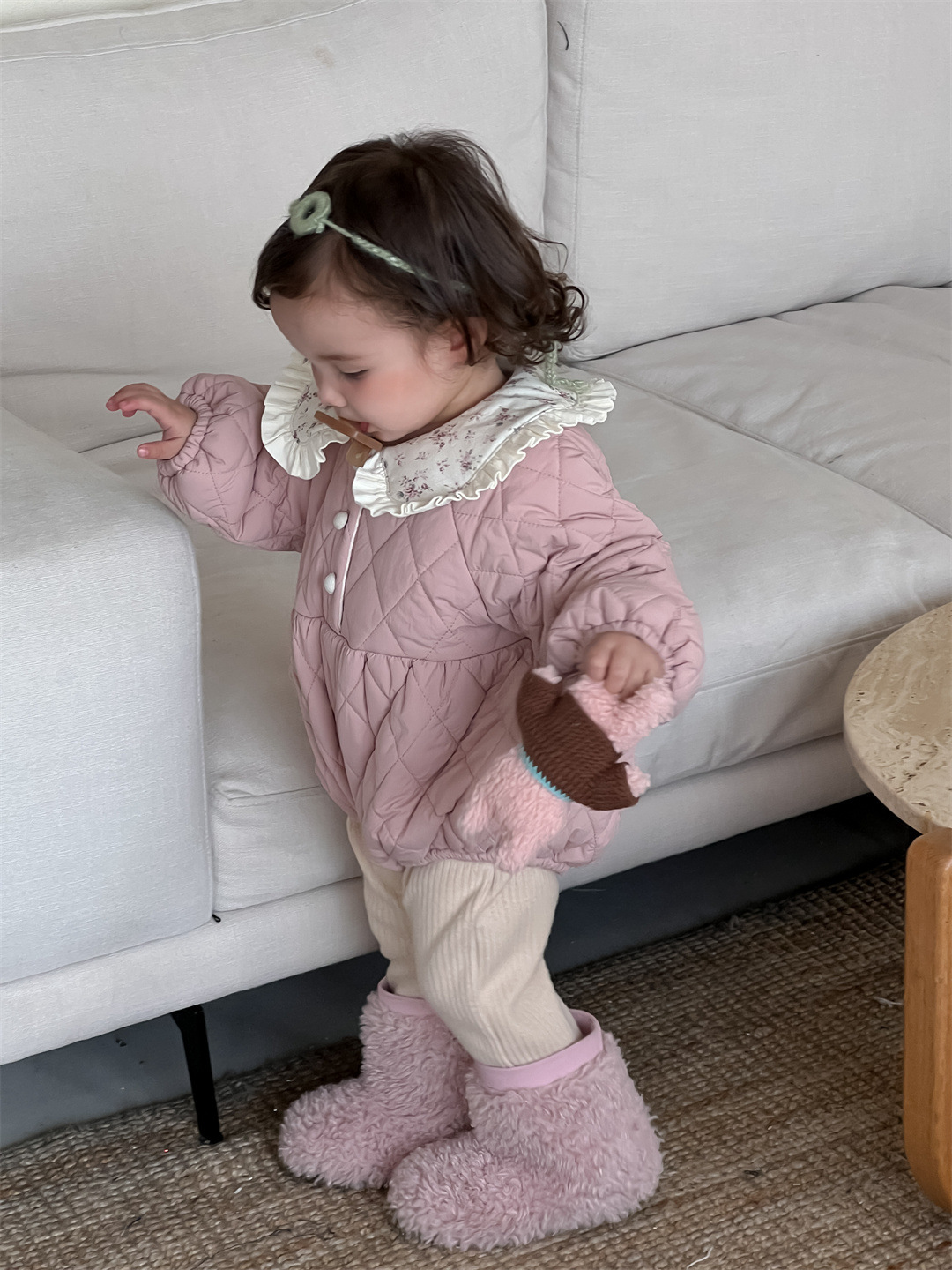 Ropa de invierno para bebés gruesa ropa de escalada ropa infantil coreana ropa de invierno para bebés más camiseta de terciopelo ropa de invierno niñas
