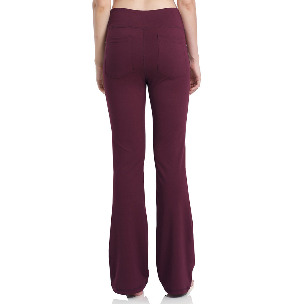 High-Waisted Flare Wide Leg Yoga Pants Plus Size Casual Spring/Summer Women's Clothing_voghion.com