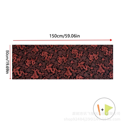 AB Column Applique National Tide | Car interior film - red-dragon-pattern